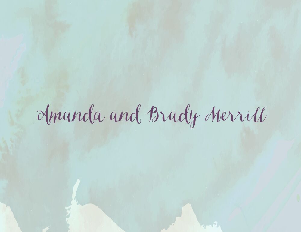 Watercolor Background Folded Note
