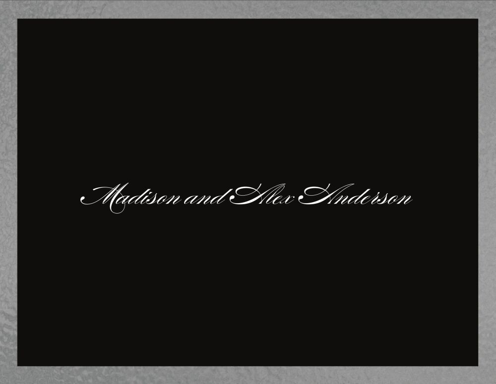 Brilliant Border on Black Foil-Pressed Folded Note