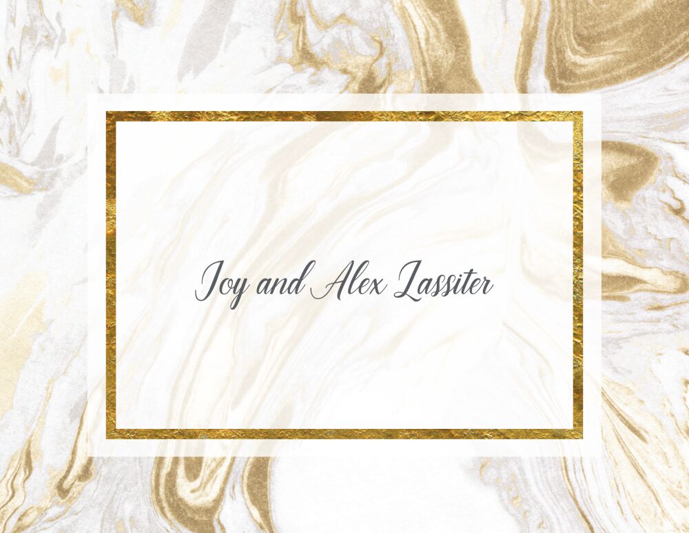 Marbled Elegance Folded Note