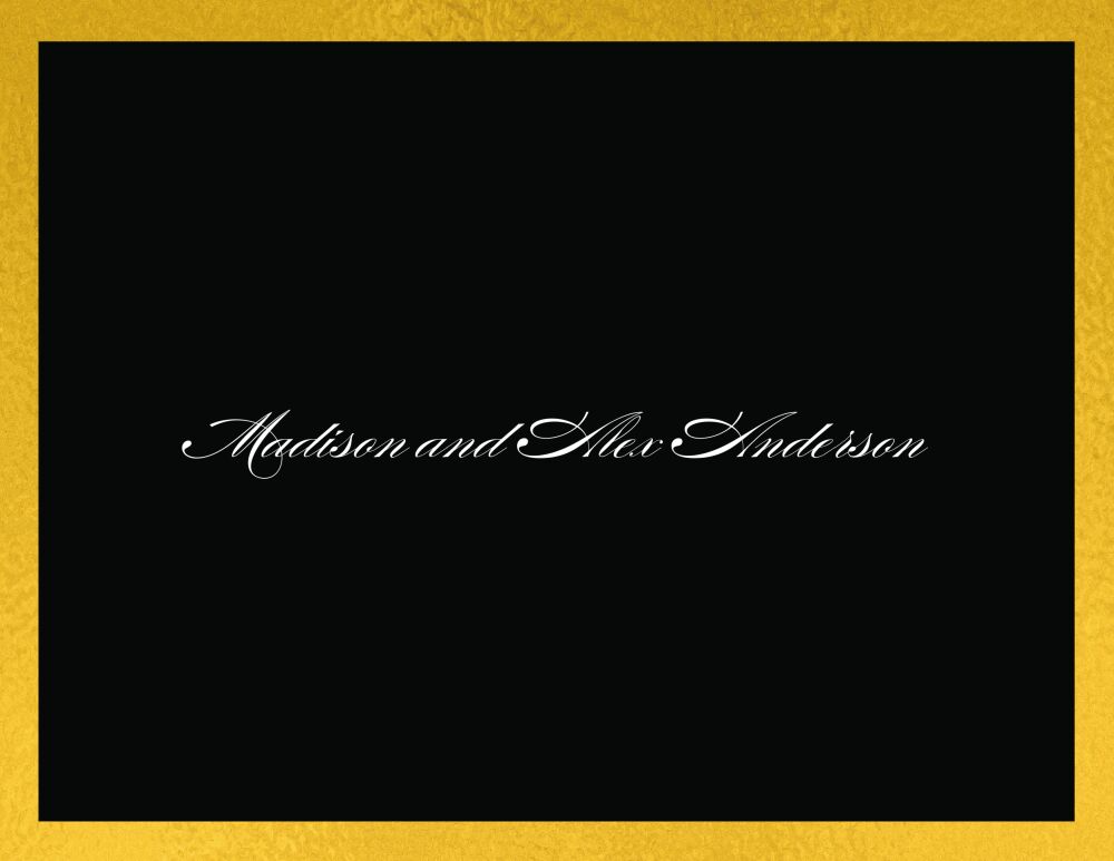 Black & Gold Folded Note