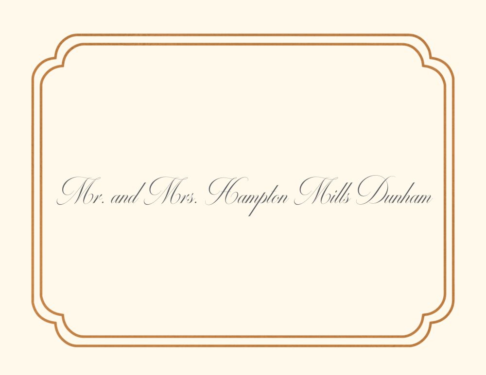 Shining Double Frame Foil-Pressed Folded Note