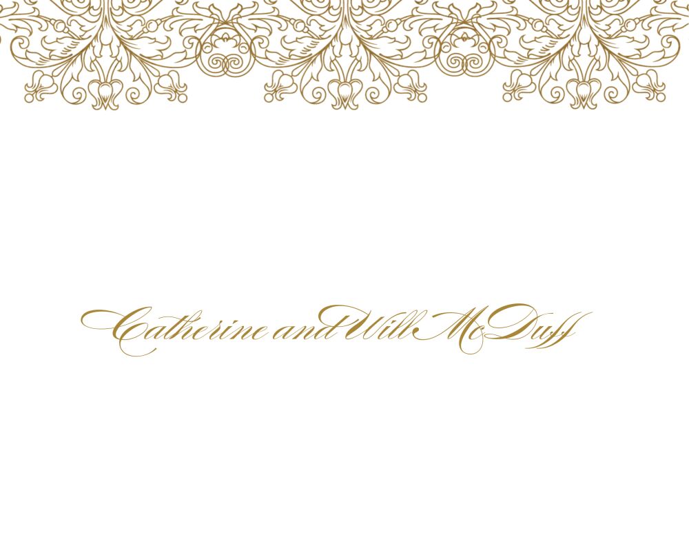 Gilded Lace Foil-Pressed Folded Note