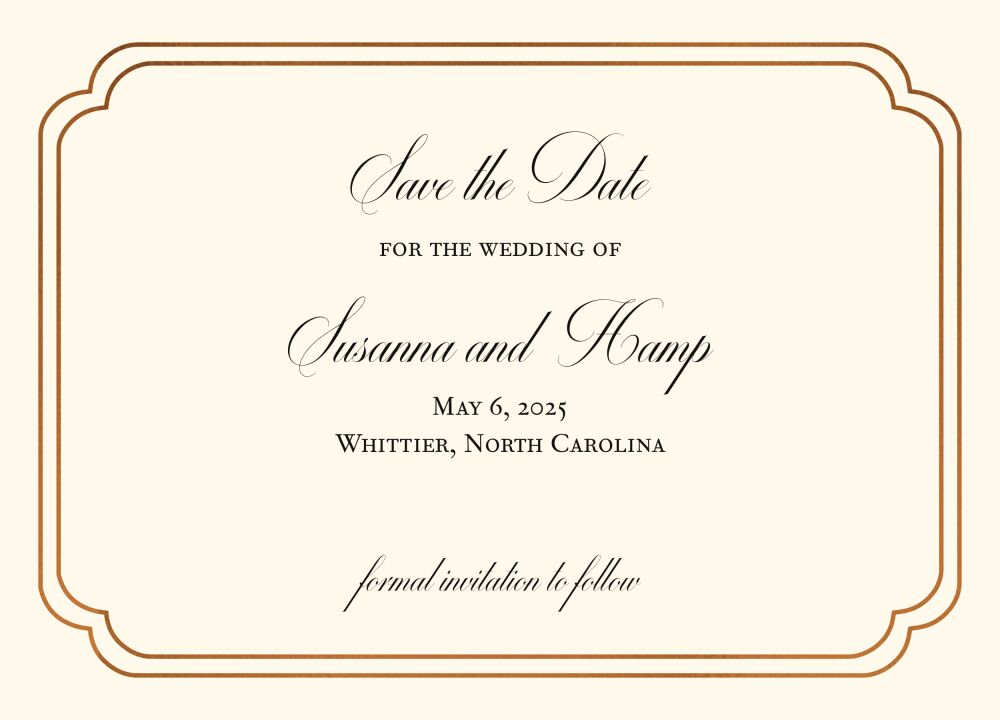 Double Frame Save The Date Card