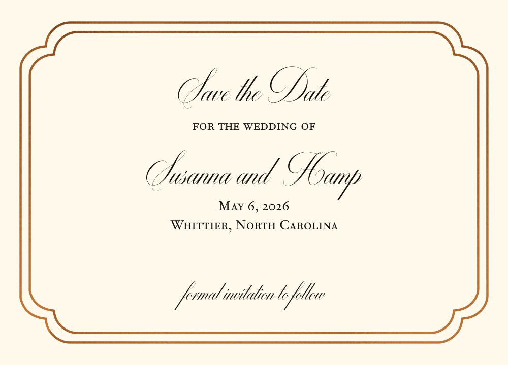 Double Frame Save The Date Card