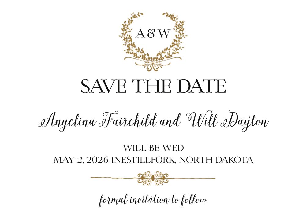 Gleaming Wreath Save The Date Postcard