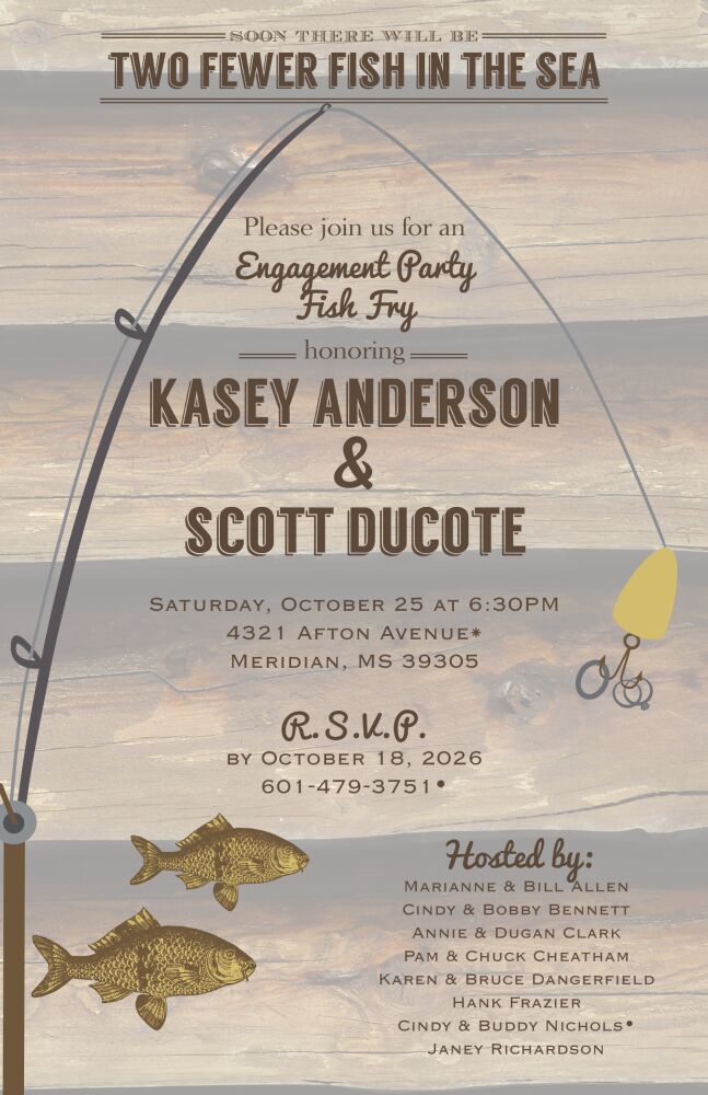 Fish In The Sea Fish Fry Invitation
