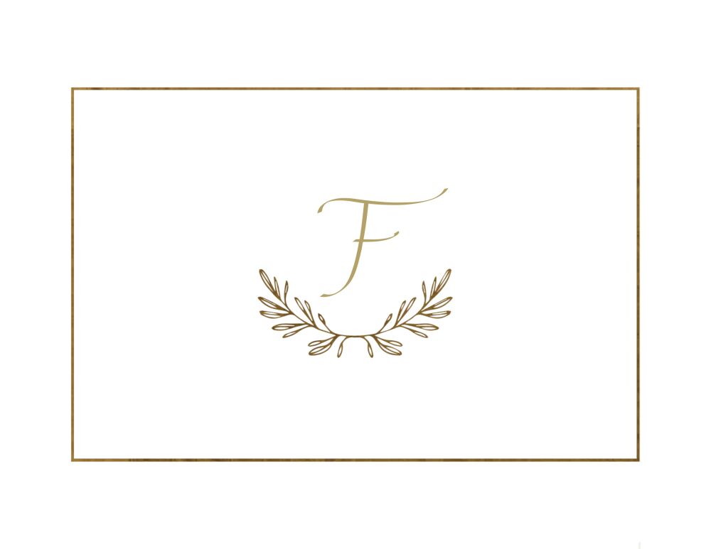Foiled Branches Foil-Pressed Folded Note