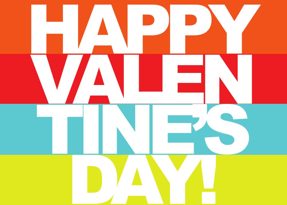 Bold stripes Valentine Cards