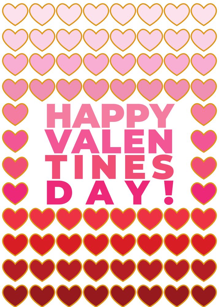 Many Hearts Valentine Card