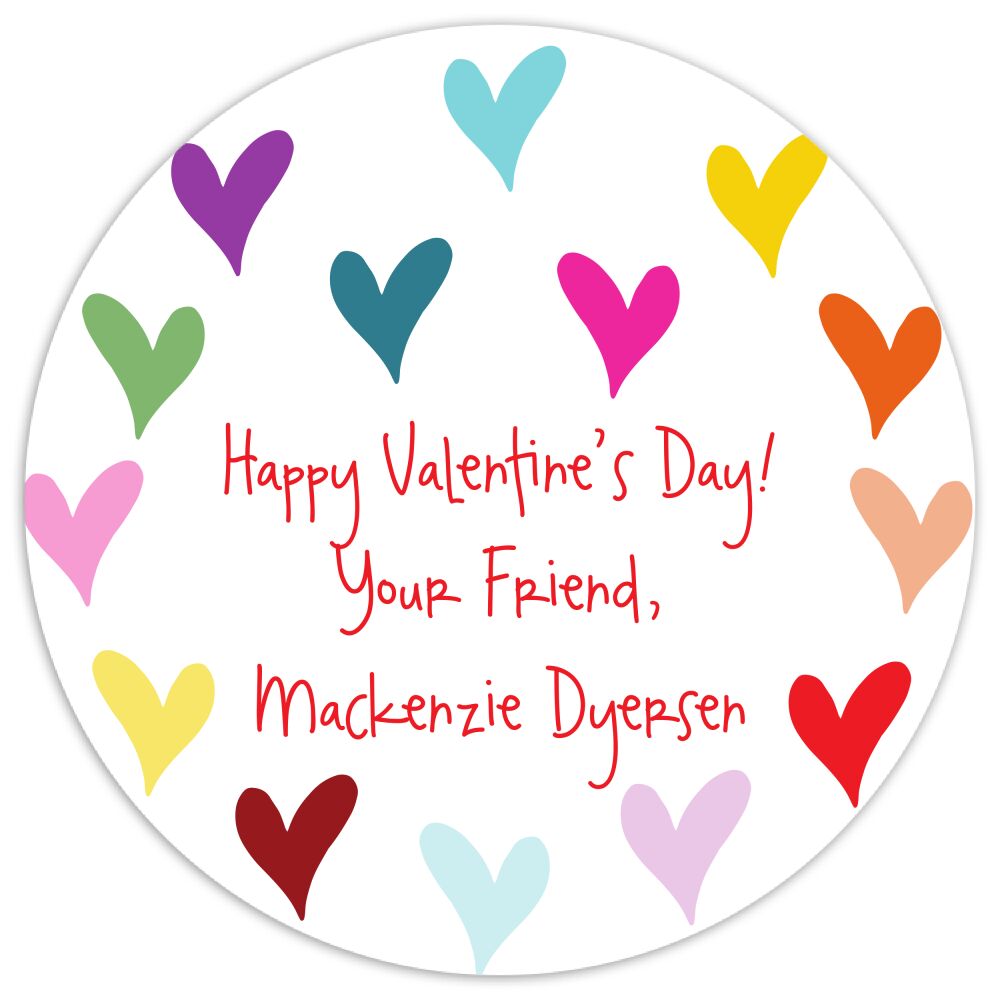 Forever Hearts Valentine Sticker 