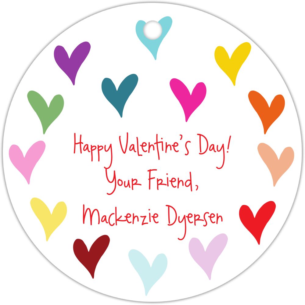 Forever Hearts Round Hanging Gift Tag