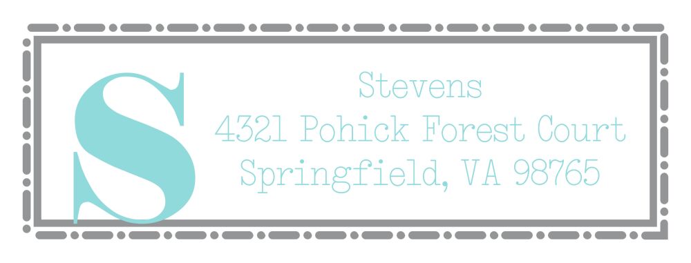 Dashed Border Return Address Label 