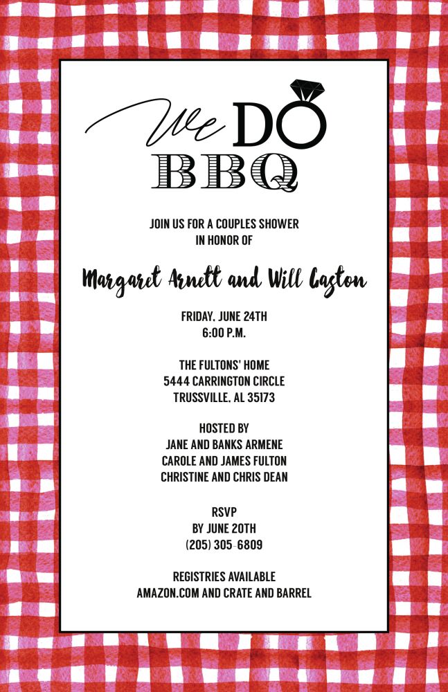 We Do BBQ Invitation