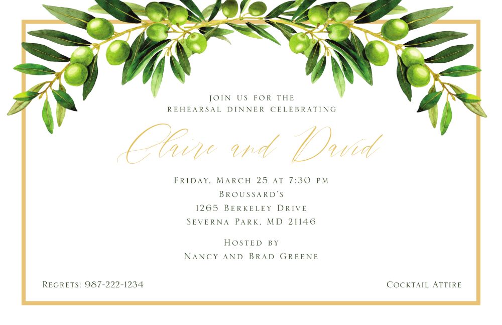 Olive Branch Invitation