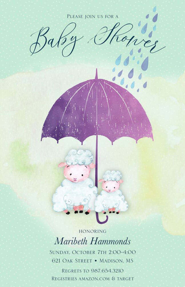 Lamb Shower Invitation