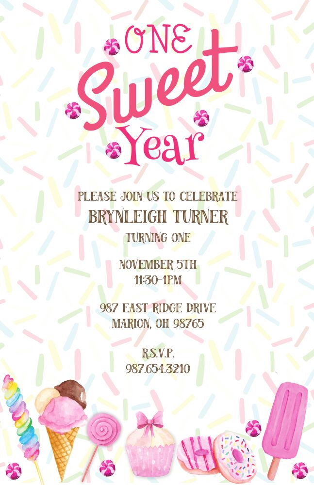 Sweet Year Invitation