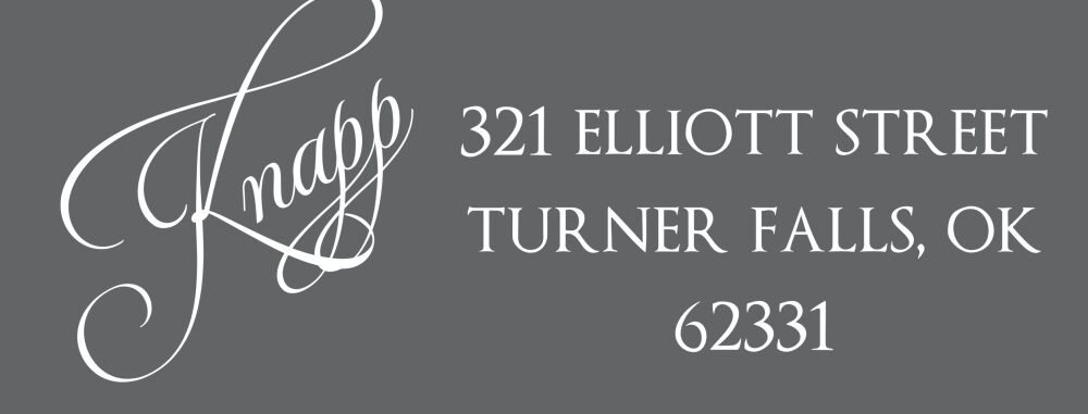 Grey Return Address Label