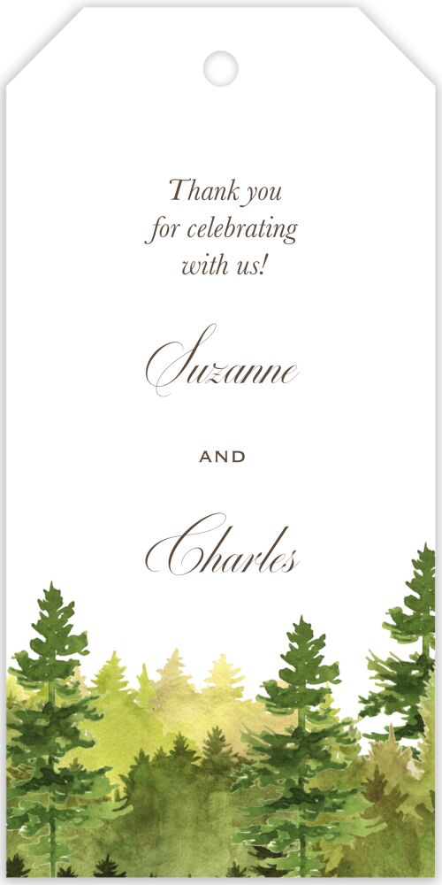 Watercolor Forest Gift Tag