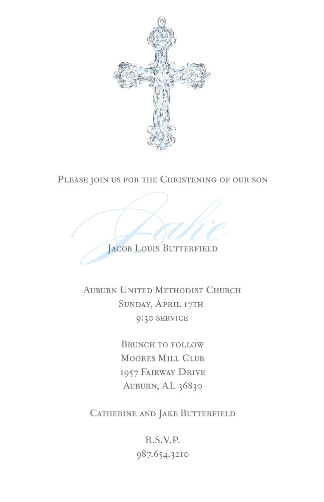 Elegant Framed Cross Invitation