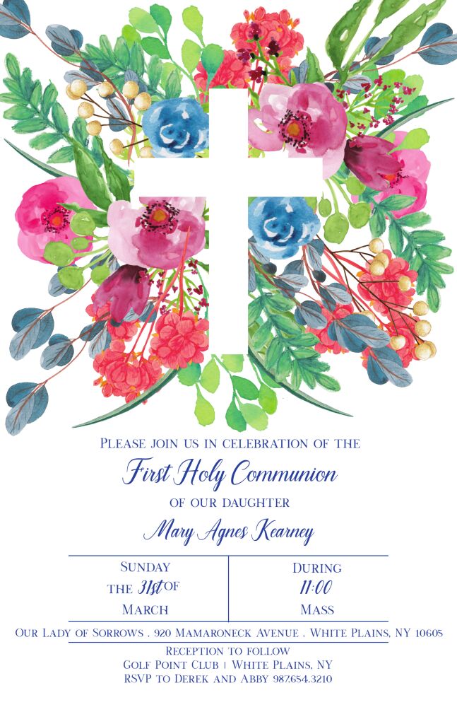 Garden Cross Invitation