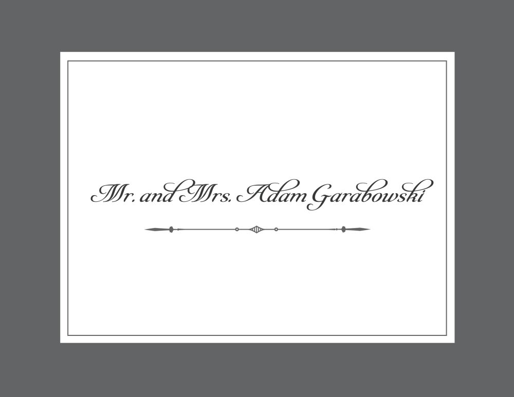 Simply Sophisticated Grey Notecard