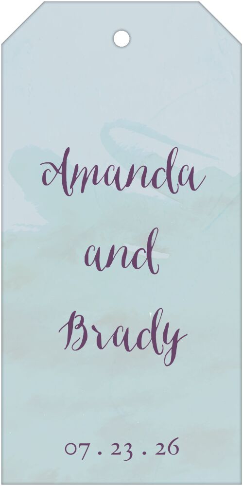 Watercolor Background Hanging Gift Tag