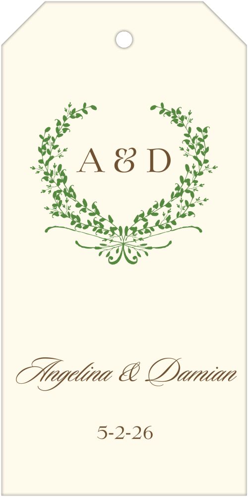 Green Wreath Hanging Gift Tag