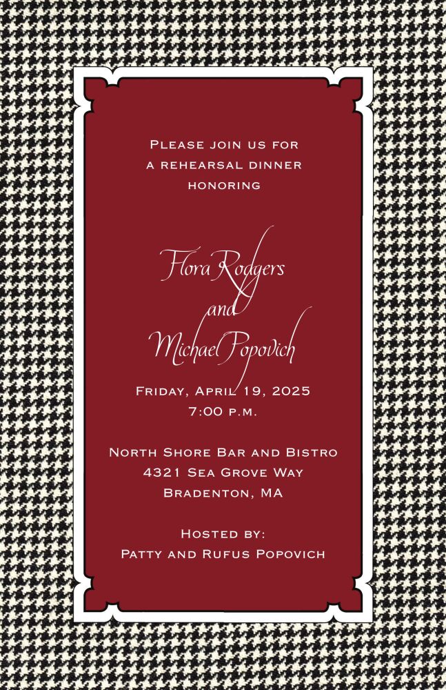 Herringbone invitation