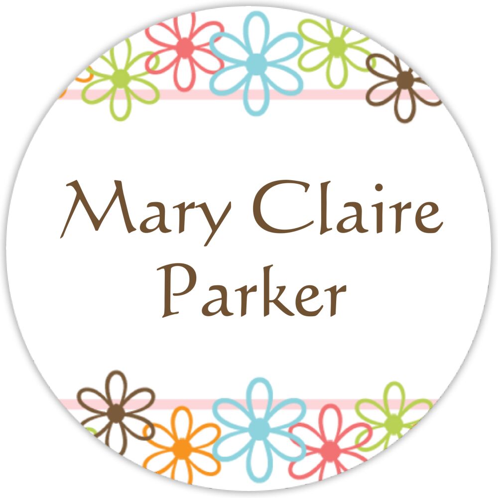 Fun Flowers Water-resistant Label