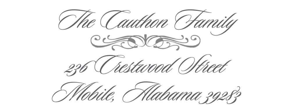 Return Address Label with grey accent