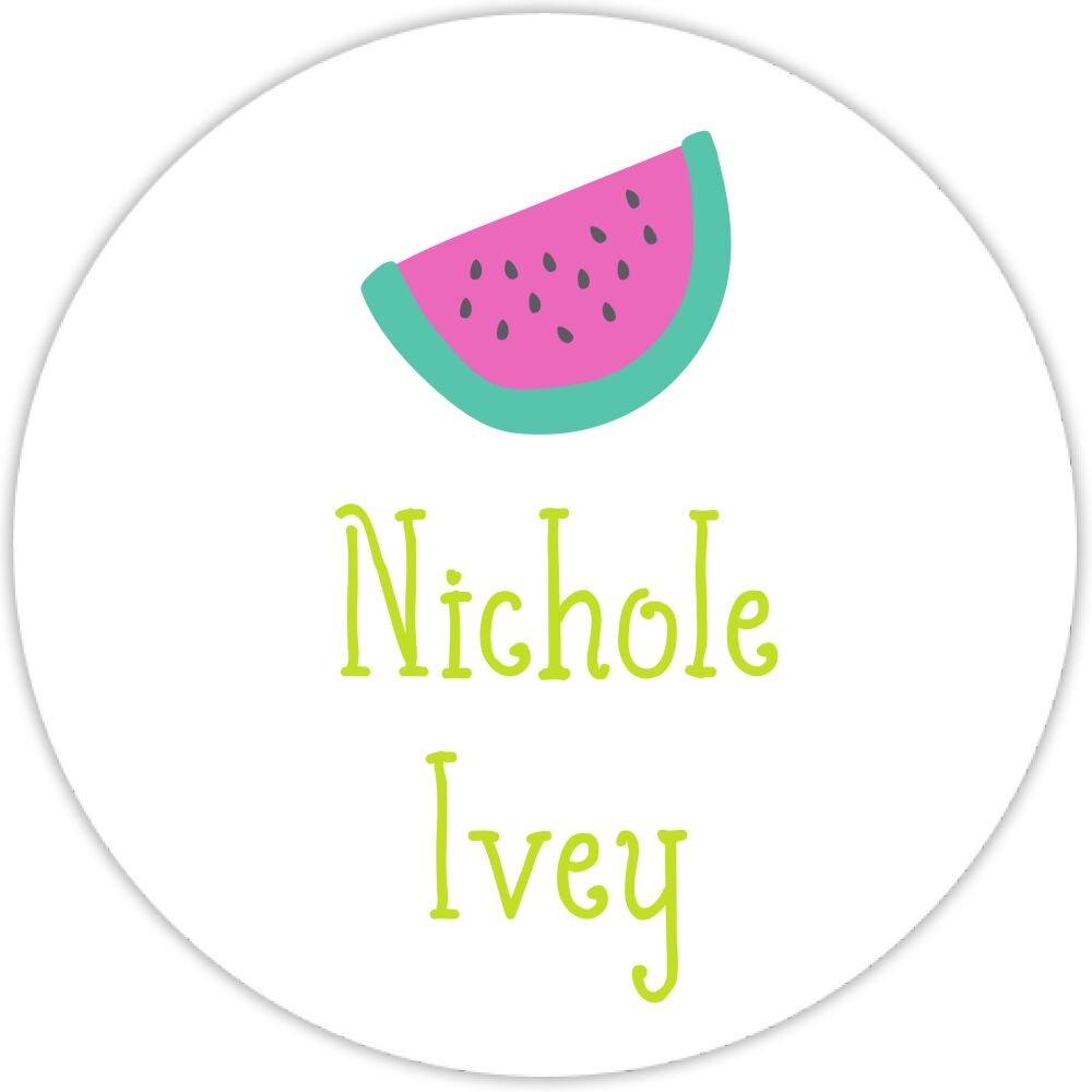 Watermelon Water-Resistant Label