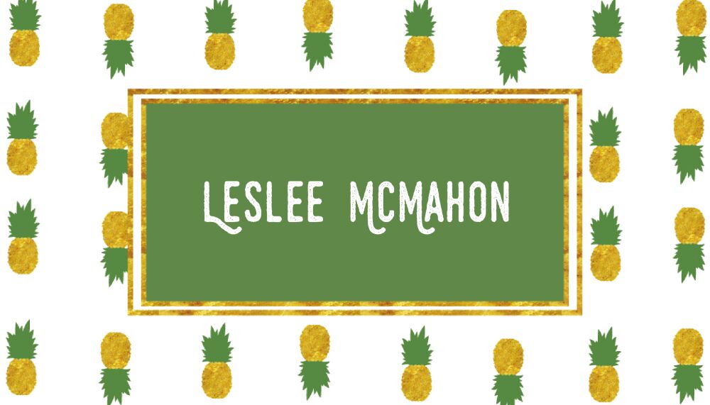 Pineapple Rect Gift Sticker