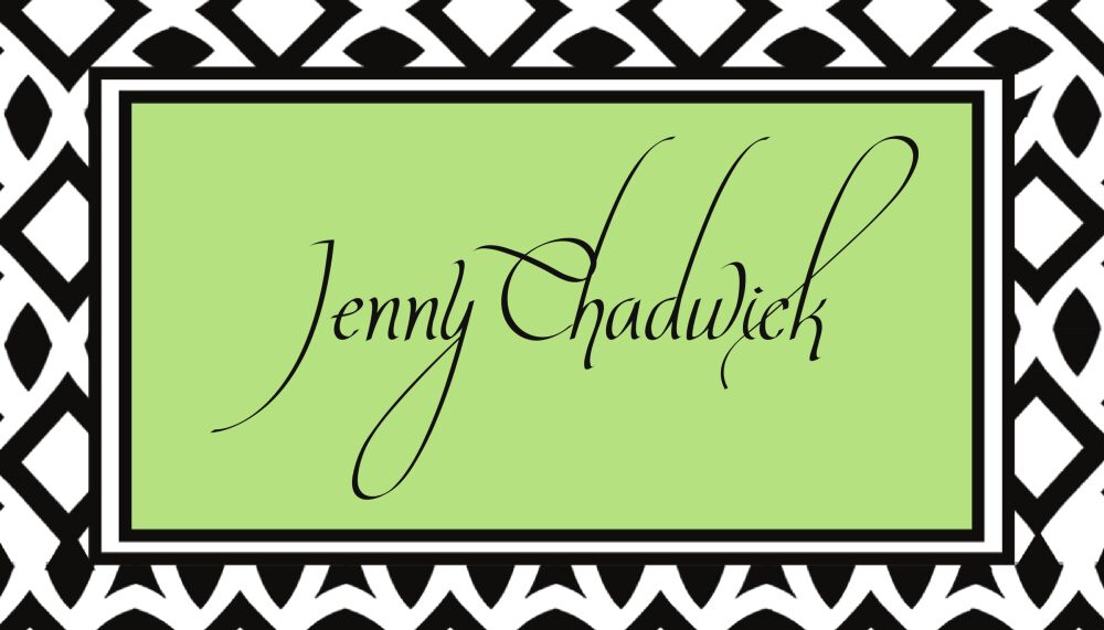 Bold Green and Black Enclosure Card