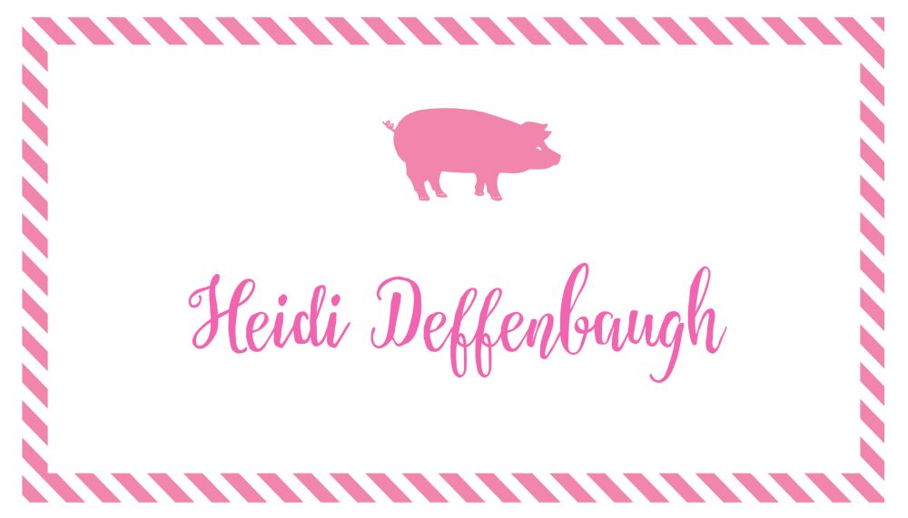 Pink Pig Enclosure Card