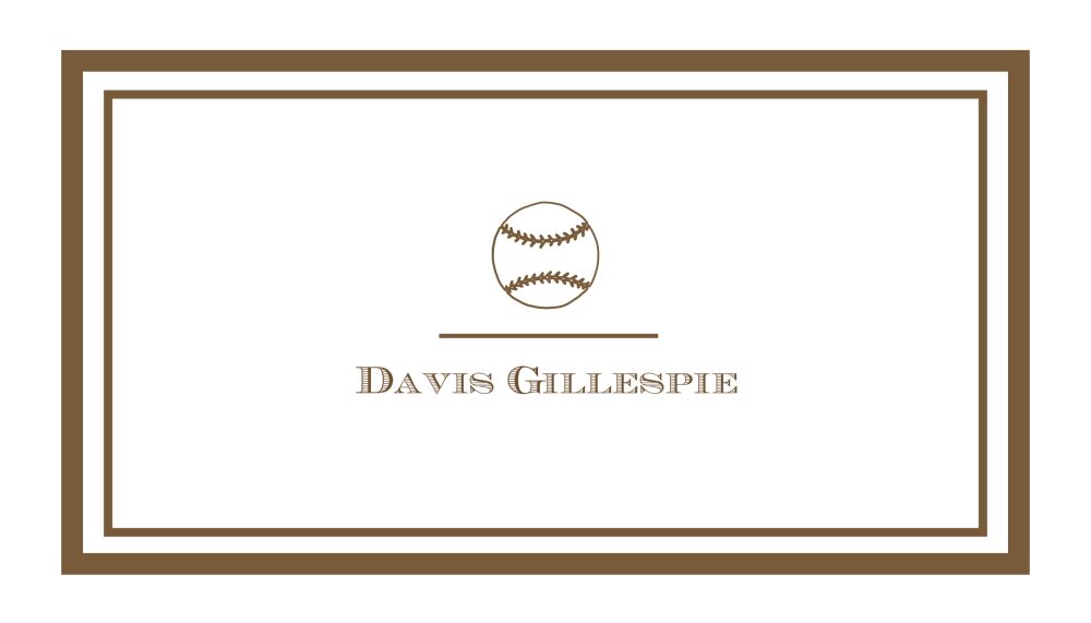 Chocolate Baseball Enclosure Card