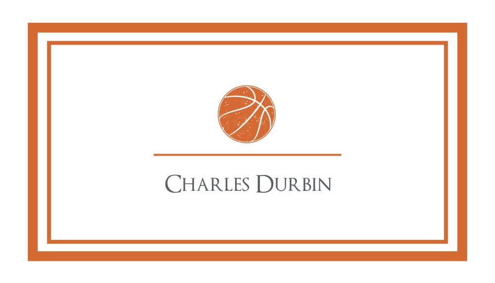 Orange Basketball Enclosure Card