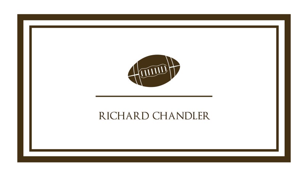 Ebony Football Enclosure Card