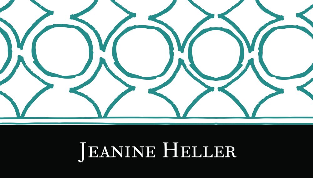 Teal Patterned Enclosure Card
