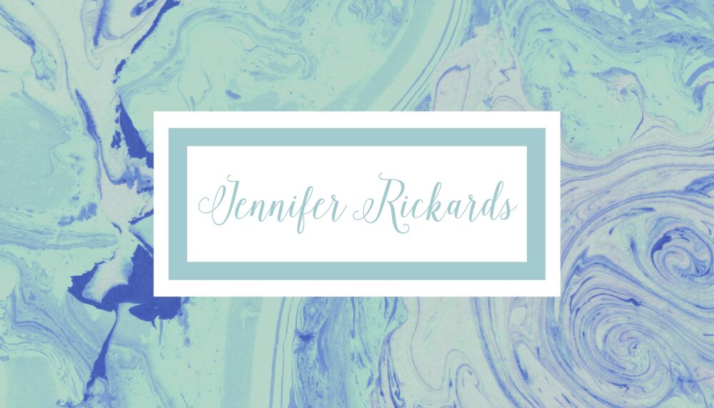 Blue Marbled Enclosure Card