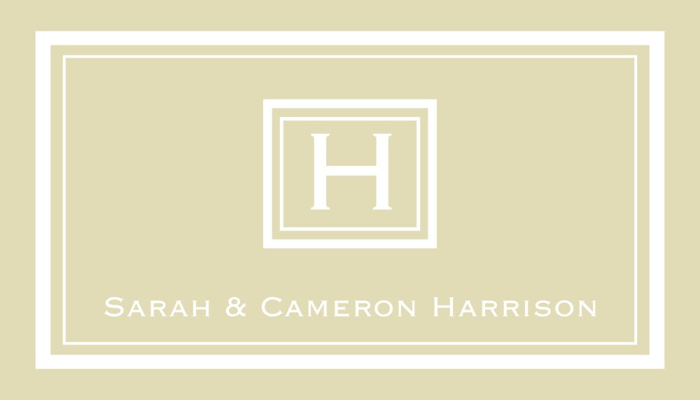 Simple Frame Taupe Initial Enclosure Card
