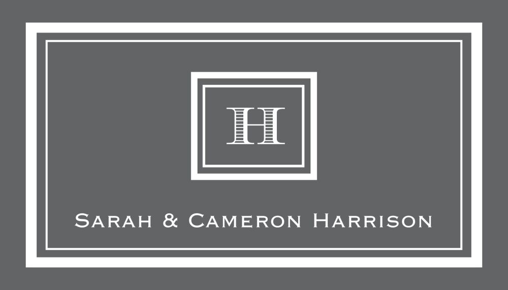 Simple Frame Grey Initial Enclosure Card