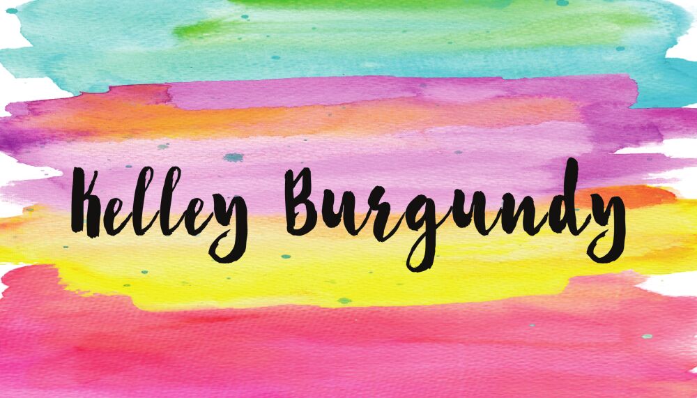 Watercolored Stripes Enclosure Card