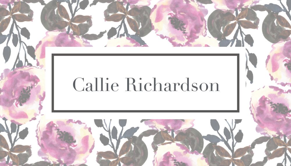 Floral Enclosure Card