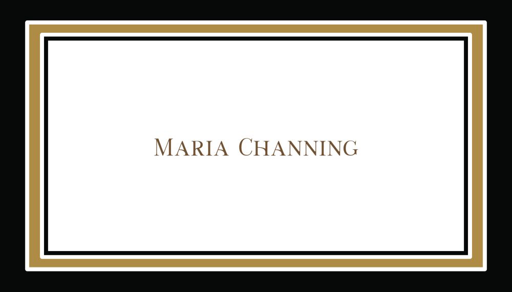 Black & Dark Gold Border Enclosure Card