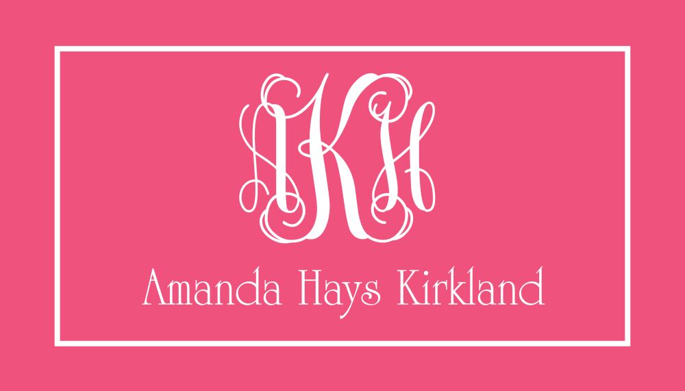 Monogram enclosure card
