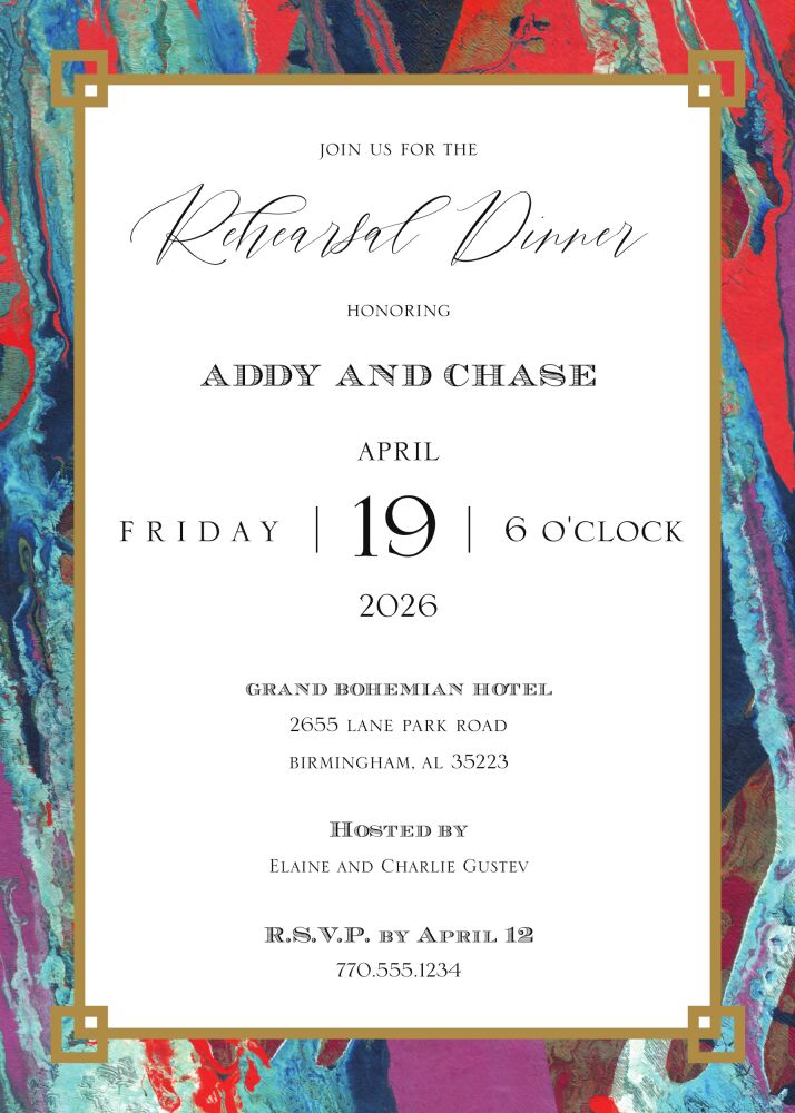 Artistic Frame Invitation