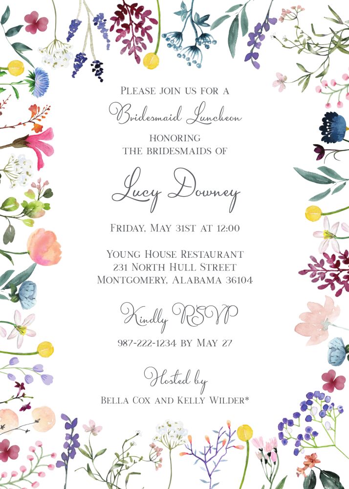 Blossom Border Invitation