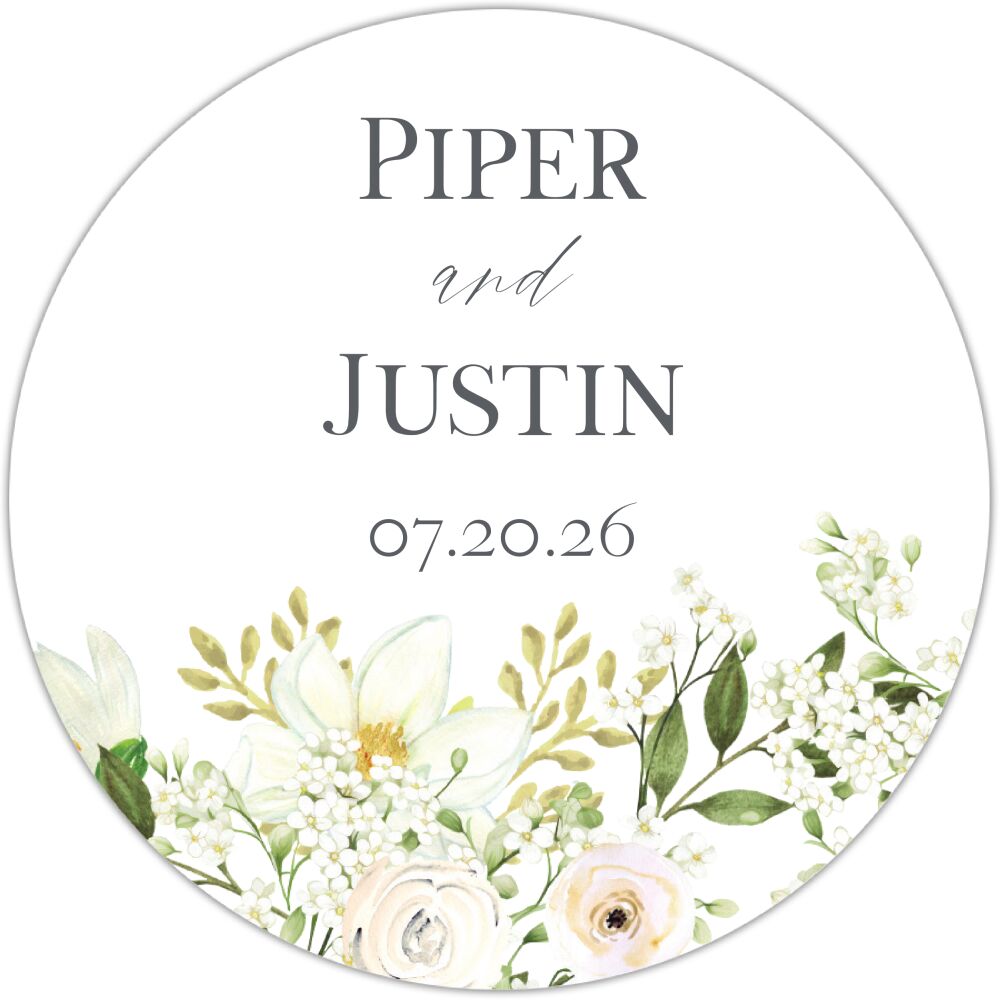 White Garden Gift Sticker