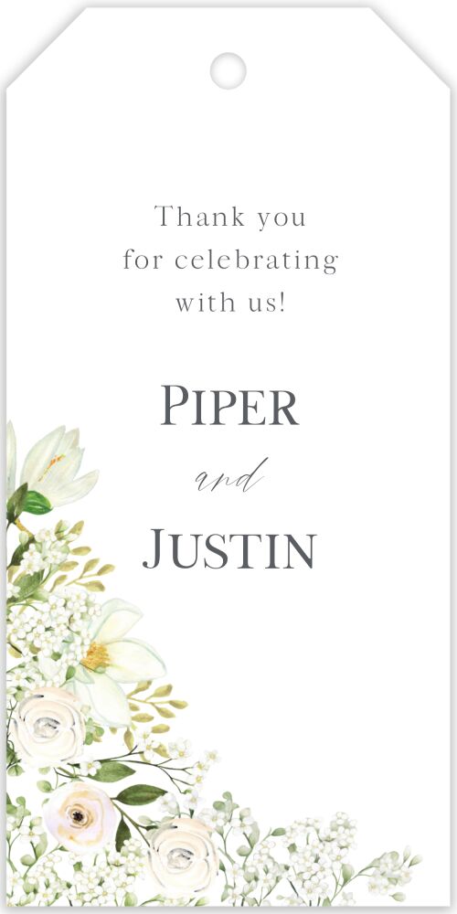 White Garden Hanging Gift Tag