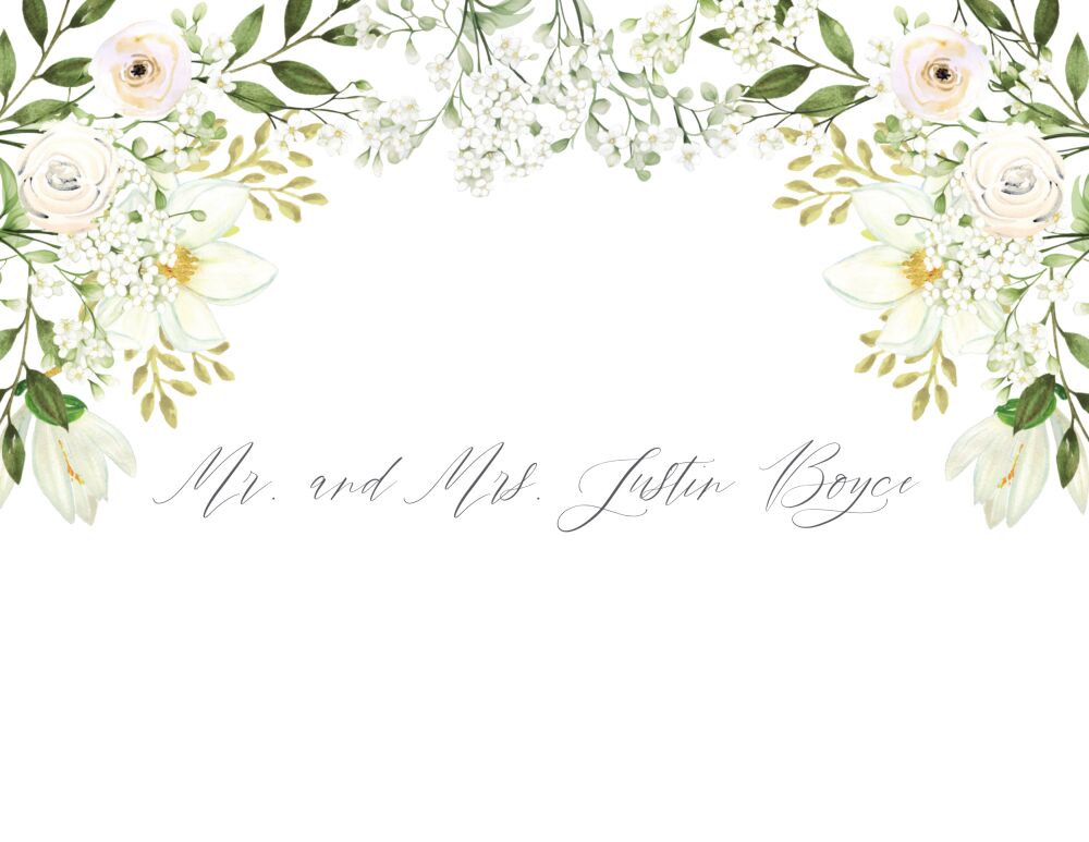 White Garden Folded Note